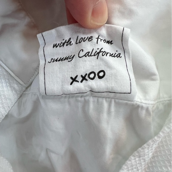 Frank & Eileen Victoria Superluxe Italian Oversized Cotton Tuxedo Shirt White, L - Picture 8 of 13